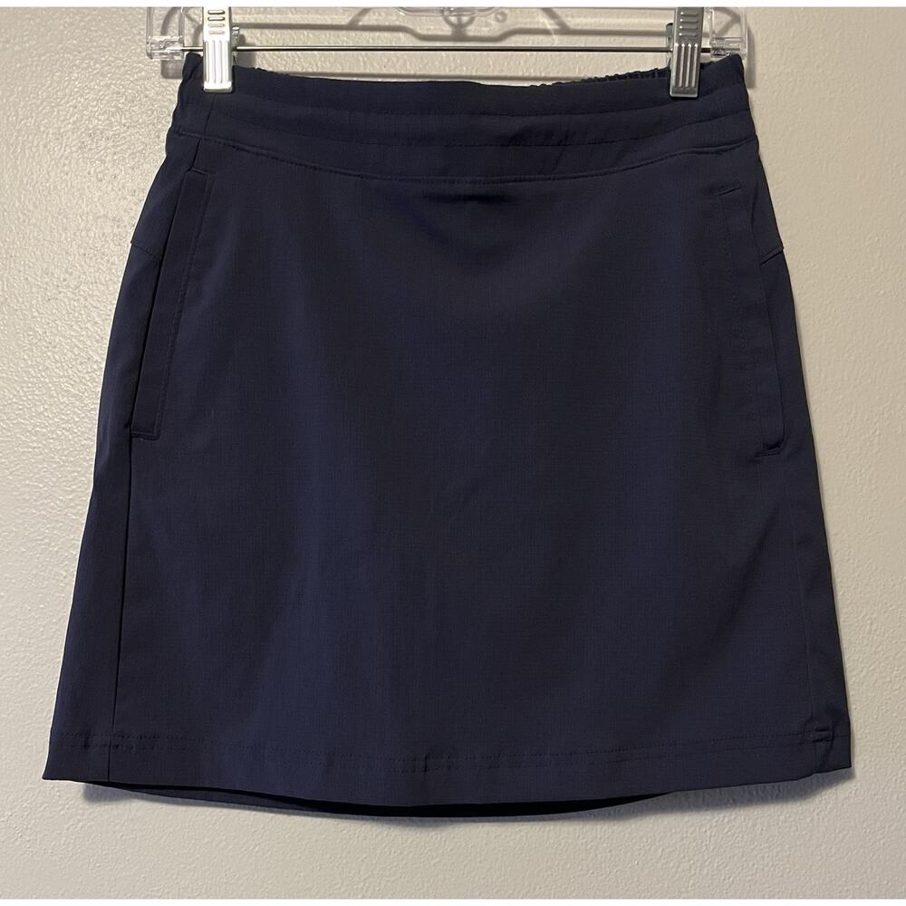 Columbia Skort XS Blue Elastic Waist Pockets Pull On Ripstop Skirt Short X-Small